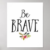 Modern be Brave Nursery Poster (Voorkant)