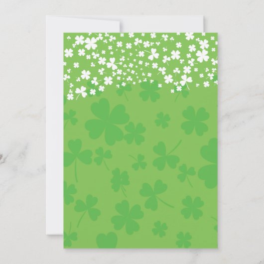 Modern Be Irish St. Patrick's Day Party Invitation Kaart (Achterkant)