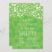 Modern Be Irish St. Patrick's Day Party Invitation Kaart (Voorkant / Achterkant)