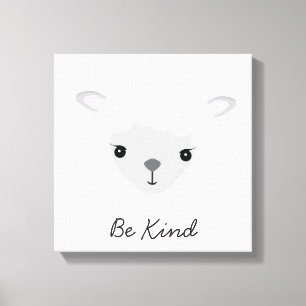 Modern Be Kind Baby kwekerij Leeuw Art Canvas Prin