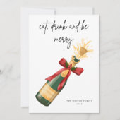 Modern Be Merry Christmas Wenskaart Kaart (Voorkant)