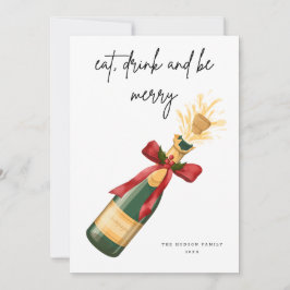 Modern Be Merry Christmas Wenskaart Kaart