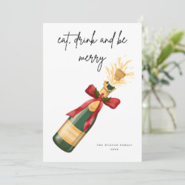 Modern Be Merry Christmas Wenskaart Kaart