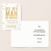 Modern Be My Man of Honor Voorstel Groomsman Kaart (Display)