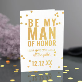 Modern Be My Man of Honor Voorstel Groomsman Kaart