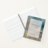 Modern Beach Abstract Blauw & Goud Journal Notitieboek (Binnen)