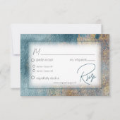 Modern Beach Abstract Wedding Response Kaart (Voorkant)