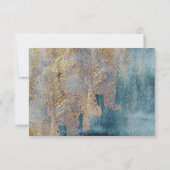 Modern Beach Abstract Wedding Response Kaart (Achterkant)