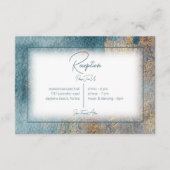 Modern Beach Abstracte huwelijksreceptie Informatiekaartje (Voorkant)