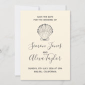 Modern Beach bestemming bruiloft opslaan van de da Save The Date (Voorkant)