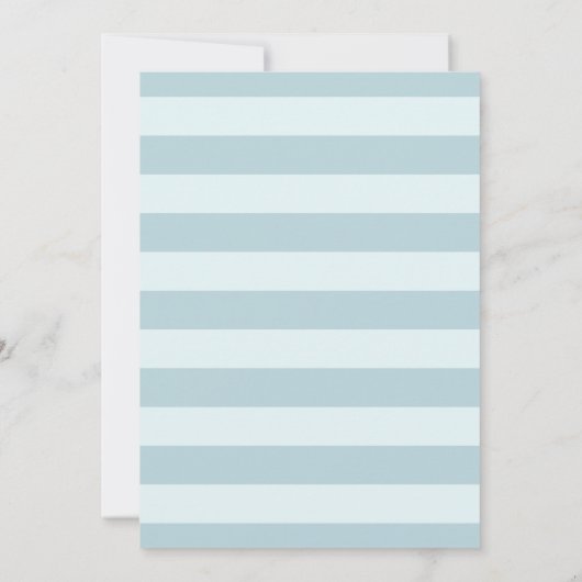 Modern Beach Blue Shell Bridal Shover Kaart (Achterkant)