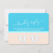 Modern Beach Bruiloft RSVP Maaltijd Keuze Song Aan (Voorkant)