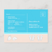 Modern Beach Bruiloft RSVP Maaltijd Keuze Song Aan Uitnodiging Briefkaart (Achterkant)