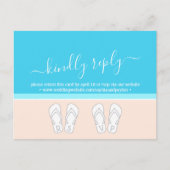 Modern Beach Bruiloft RSVP Maaltijd Keuze Song Aan Uitnodiging Briefkaart (Voorkant)