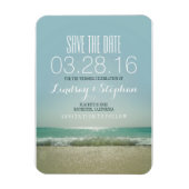 Modern Beach Bruiloft Save The Date Magneet (Verticaal)
