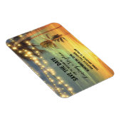 Modern Beach Bruiloft Save The Date Magneet (Rechterzijde)