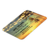 Modern Beach Bruiloft Save The Date Magneet (Linkerzijde)