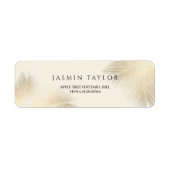 Modern Beach Coastal Frame Wedding   Etiket (Voorkant)