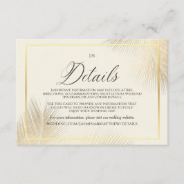 Modern Beach Coastal Frame Wedding   Informatiekaartje