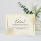 Modern Beach Coastal Frame Wedding   Informatiekaartje (Staand voorkant)
