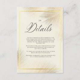 Modern Beach Coastal Frame Wedding   Informatiekaartje