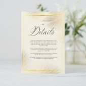 Modern Beach Coastal Frame Wedding   Informatiekaartje (Staand voorkant)