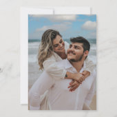 Modern Beach Coastal Frame Wedding   Kaart (Achterkant)