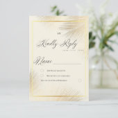 Modern Beach Coastal Frame Wedding   RSVP Kaartje (Staand voorkant)