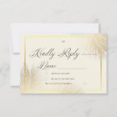 Modern Beach Coastal Frame Wedding RSVP Kaartje (Voorkant)