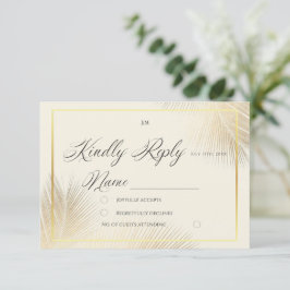Modern Beach Coastal Frame Wedding   RSVP Kaartje