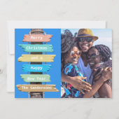 Modern Beach Foto Kerst Kaart (Voorkant)