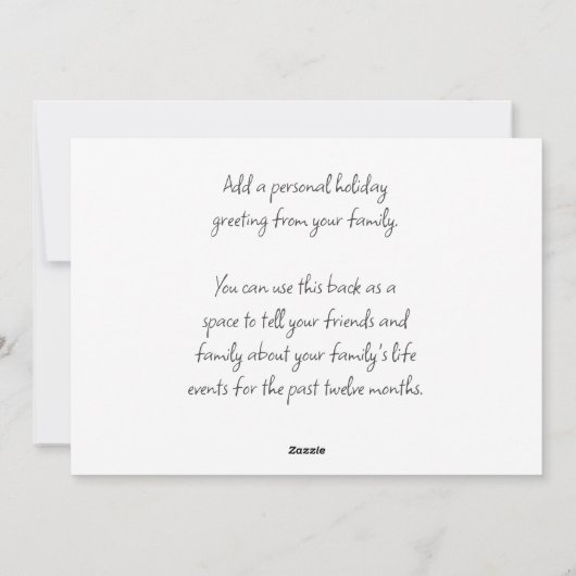 Modern Beach Foto Kerst Kaart (Achterkant)