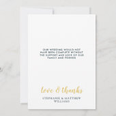 Modern Beach Palm Gold Blue Blauwgroen tropische b Bedankkaart (Achterkant)