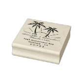 Modern Beach Palm Trees Sun Custom Return Address Rubberstempel (Stempel)