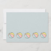 Modern Beach Party Kaart (Achterkant)