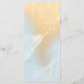 Modern Beach Sand & Ocean Menu Kaart (Achterkant)