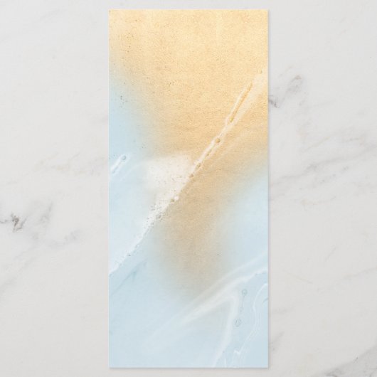 Modern Beach Sand & Ocean Menu Kaart (Achterkant)