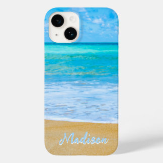 Modern Beach Sand Sky Aangepast Case-Mate iPhone 14 Hoesje