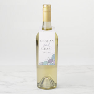 Modern Beach Seashells Lila en stoffig blauw Flessenhanger