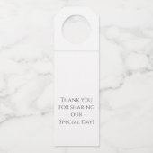 Modern Beach Seashells Lila en stoffig blauw Flessenhanger (Achterkant)