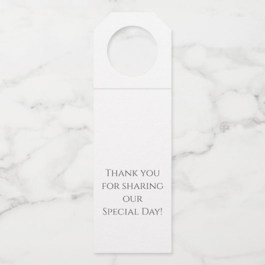 Modern Beach Seashells Lila en stoffig blauw Flessenhanger (Achterkant)