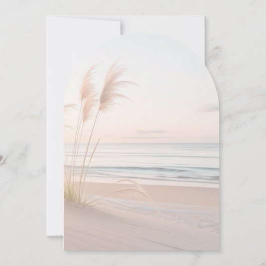 Modern Beach Seaside vrijgezellenfeest Kaart (Achterkant)