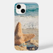Modern Beach Starfish Shell Sky, aangepast Case-Mate iPhone Case (Achterkant)