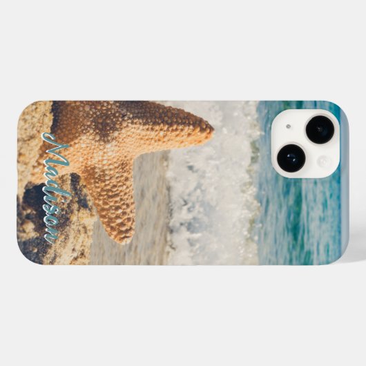 Modern Beach Starfish Shell Sky, aangepast Case-Mate iPhone Case (Achterkant (horizontaal))