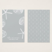 Modern Beach Theme Seashells Grey Earring Display Visitekaartje (Voorkant /achterkant)
