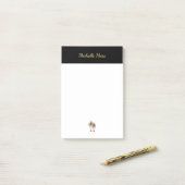 Modern Beach Tropical Palm Trees Script Post-it® Notes (Op bureau)