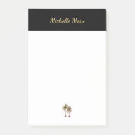 Modern Beach Tropical Palm Trees Script Post-it® Notes