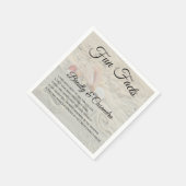Modern Beach tropical Wedding Fun Fact Napkins Servet (Hoek)