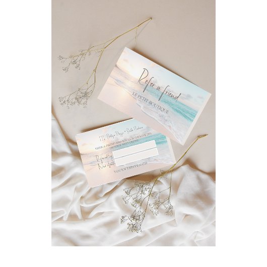 Modern Beach Verwijs een Vriend Verwijzing Kaart