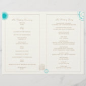 Modern Beach Wedding Celebration Bi Fold Programme (Achterkant)